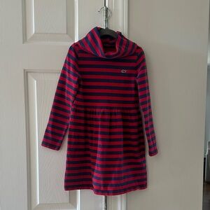 Vineyard Vines Girl Striped Red and Blue Kids Dress xs